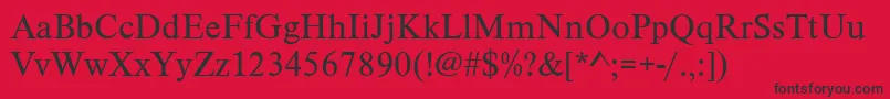TimelesstcyligRegular Font – Black Fonts on Red Background