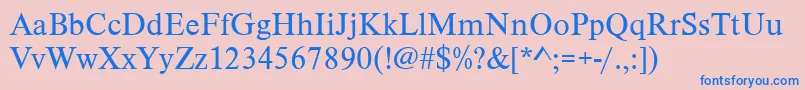 TimelesstcyligRegular Font – Blue Fonts on Pink Background