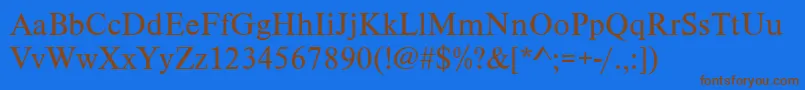 TimelesstcyligRegular Font – Brown Fonts on Blue Background