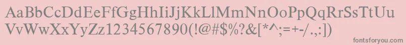 TimelesstcyligRegular Font – Gray Fonts on Pink Background