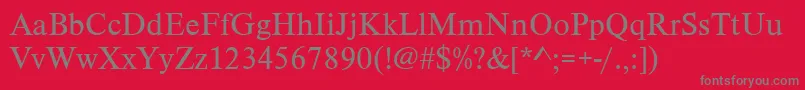 TimelesstcyligRegular Font – Gray Fonts on Red Background