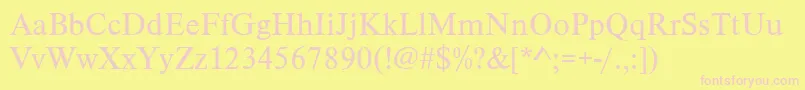 TimelesstcyligRegular Font – Pink Fonts on Yellow Background