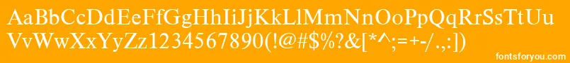 TimelesstcyligRegular Font – White Fonts on Orange Background