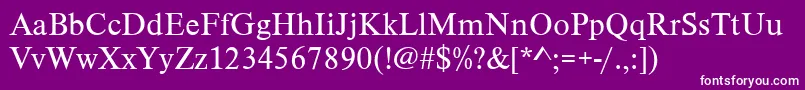 TimelesstcyligRegular Font – White Fonts on Purple Background