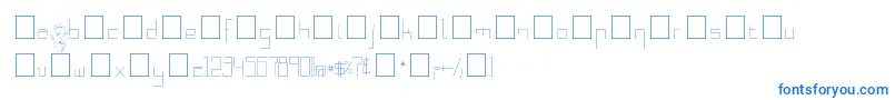 フォントNadaRegular – 白い背景に青い文字