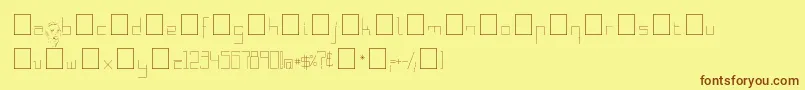 NadaRegular Font – Brown Fonts on Yellow Background