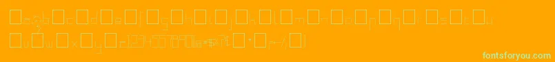 NadaRegular-Schriftart – Grüne Schriften auf orangefarbenem Hintergrund