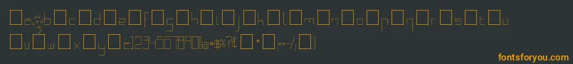 NadaRegular-fontti – oranssit fontit mustalla taustalla