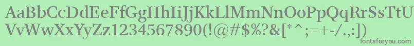 フォントResPublicaSemibold – 緑の背景に灰色の文字