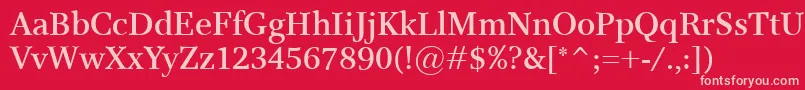 ResPublicaSemibold Font – Pink Fonts on Red Background