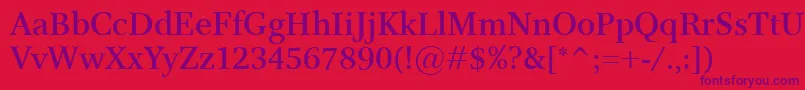 ResPublicaSemibold-Schriftart – Violette Schriften auf rotem Hintergrund