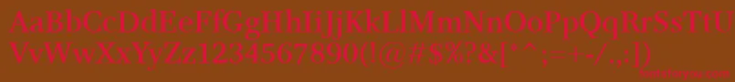 ResPublicaSemibold Font – Red Fonts on Brown Background