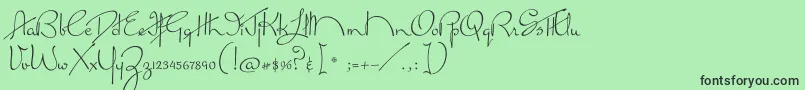 MissLankfort Font – Black Fonts on Green Background