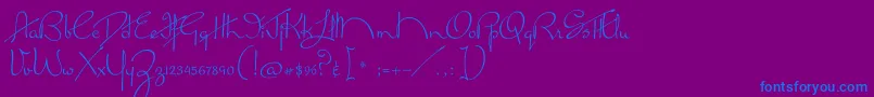 Шрифт MissLankfort – синие шрифты на фиолетовом фоне