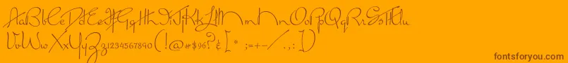 Шрифт MissLankfort – коричневые шрифты на оранжевом фоне