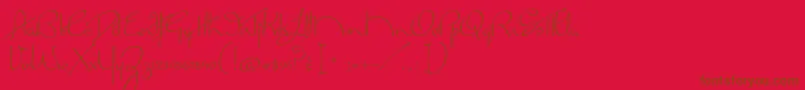 MissLankfort Font – Brown Fonts on Red Background