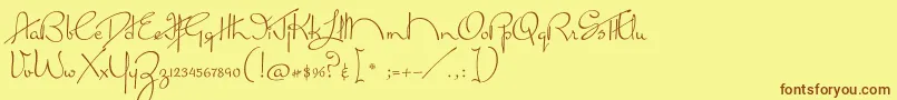 More about MissLankfort Font MissLankfort Font – Brown Fonts on Yellow Background