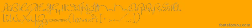 MissLankfort-Schriftart – Graue Schriften auf orangefarbenem Hintergrund