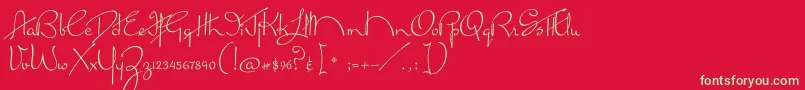 MissLankfort Font – Green Fonts on Red Background