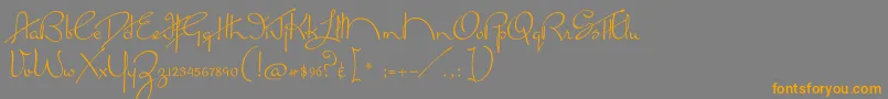 MissLankfort Font – Orange Fonts on Gray Background