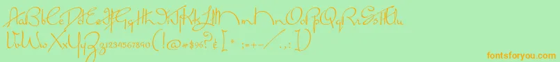 More about MissLankfort Font MissLankfort Font – Orange Fonts on Green Background