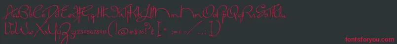 MissLankfort Font – Red Fonts on Black Background