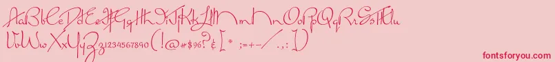 MissLankfort Font – Red Fonts on Pink Background
