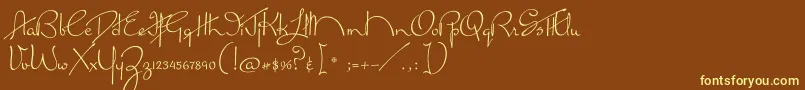 fuente MissLankfort – Fuentes Amarillas Sobre Fondo Marrón