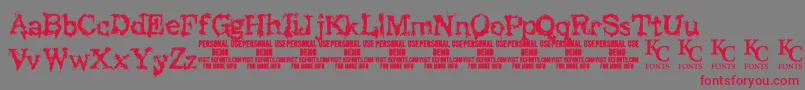 BlackasylumdemoKcfonts Font – Red Fonts on Gray Background