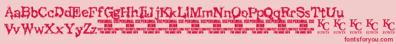 BlackasylumdemoKcfonts Font – Red Fonts on Pink Background