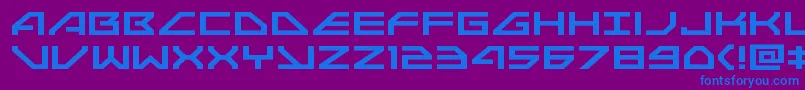 Neonavyexpand Font – Blue Fonts on Purple Background