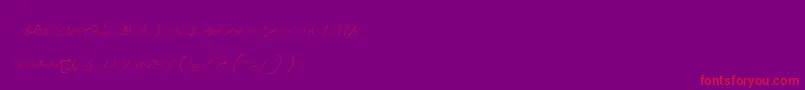 MidnightLegend Font – Red Fonts on Purple Background