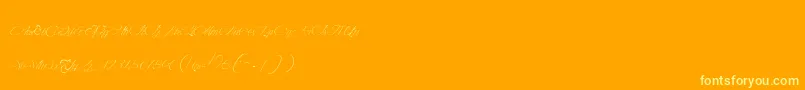 MidnightLegend Font – Yellow Fonts on Orange Background