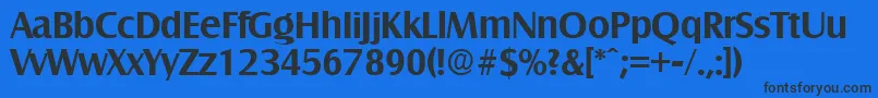 SalzburgDemibold Font – Black Fonts on Blue Background