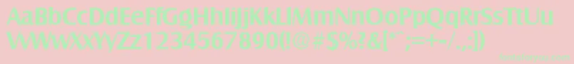 SalzburgDemibold Font – Green Fonts on Pink Background