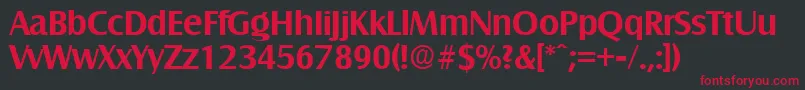SalzburgDemibold Font – Red Fonts on Black Background