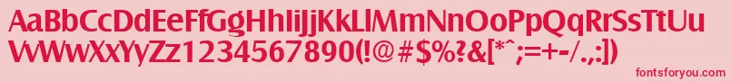 SalzburgDemibold Font – Red Fonts on Pink Background