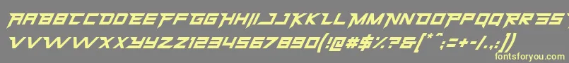 HermesRegular Font – Yellow Fonts on Gray Background