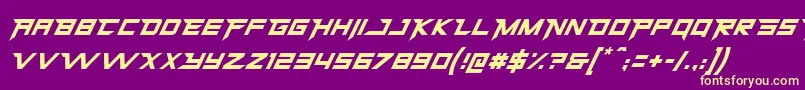 HermesRegular Font – Yellow Fonts on Purple Background