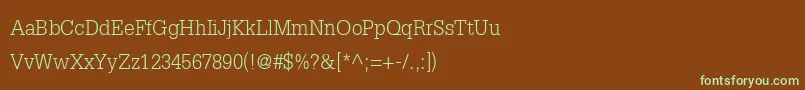 Шрифт Dilleniaupc – зелёные шрифты на коричневом фоне