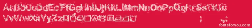 StonedWash6 Font – Pink Fonts on Red Background