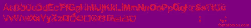 StonedWash6 Font – Red Fonts on Purple Background