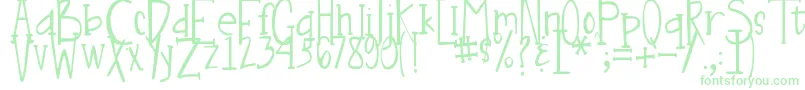 DjbNouveauLight Font – Green Fonts on White Background