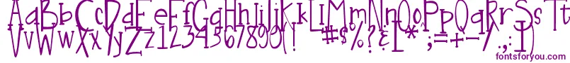 DjbNouveauLight Font – Purple Fonts on White Background