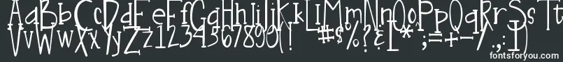 DjbNouveauLight Font – White Fonts on Black Background