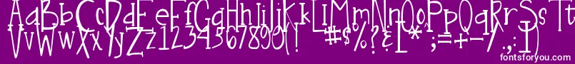 DjbNouveauLight Font – White Fonts on Purple Background