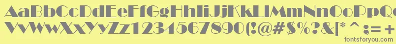 StHarlemNights Font – Gray Fonts on Yellow Background