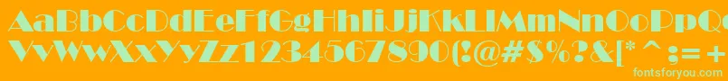 StHarlemNights Font – Green Fonts on Orange Background