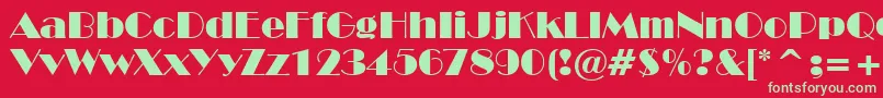 StHarlemNights Font – Green Fonts on Red Background