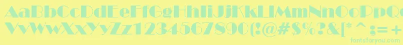 StHarlemNights Font – Green Fonts on Yellow Background